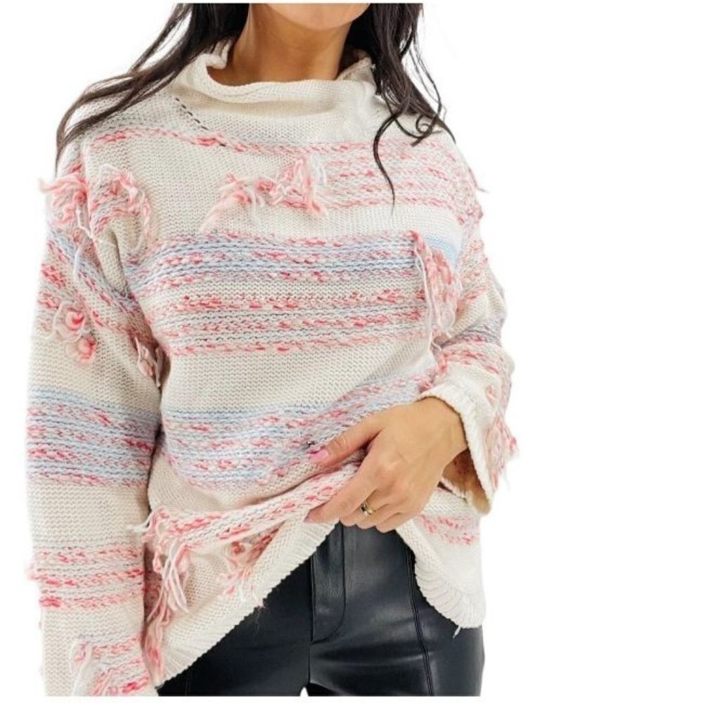 Lou & Grey Multicolor Cowl Neck Sweater